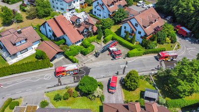 Rauchentwicklung nach Dachstuhlbrand 3