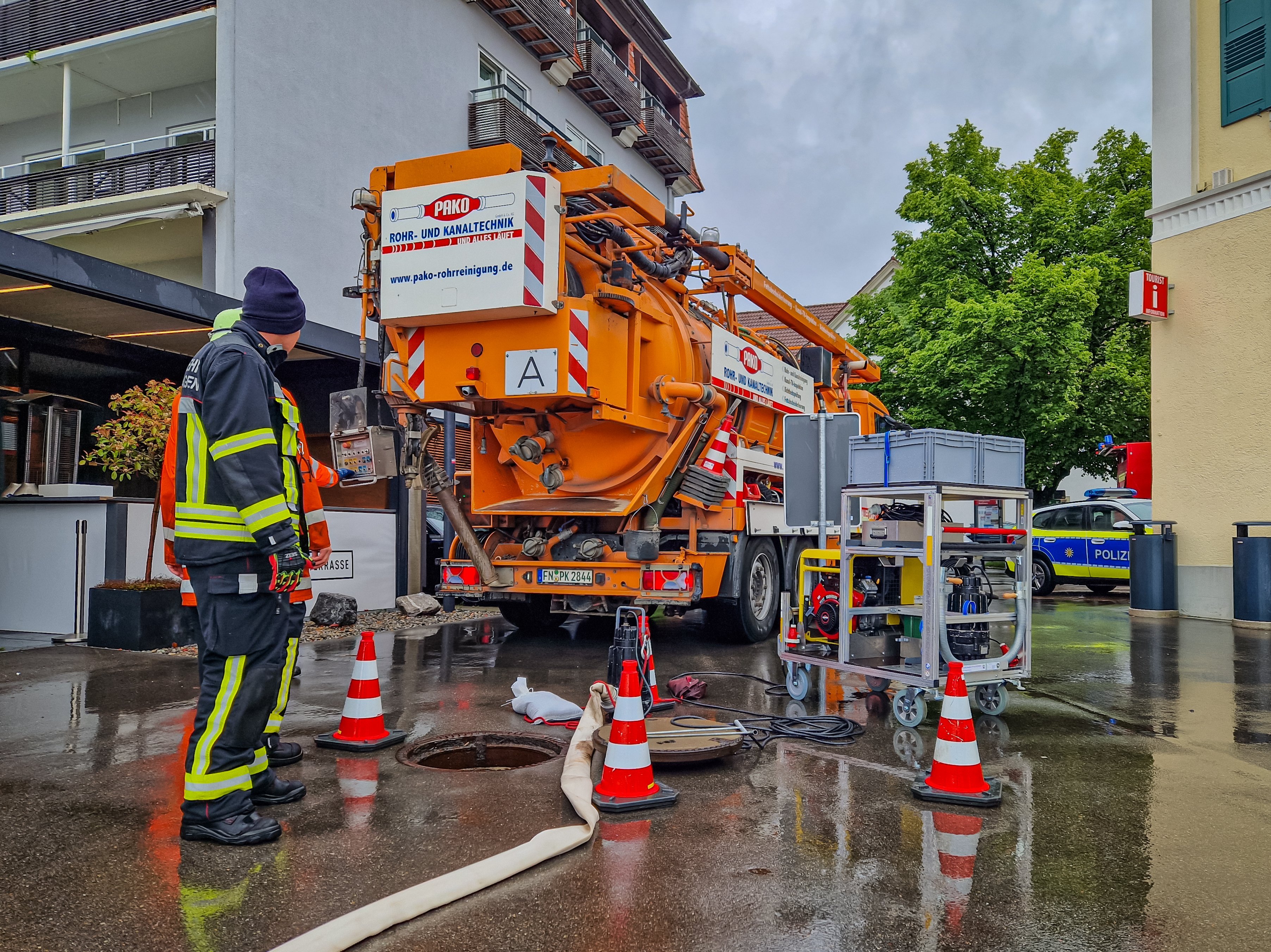 Spülgerät einer Fachfirma im Einsatz