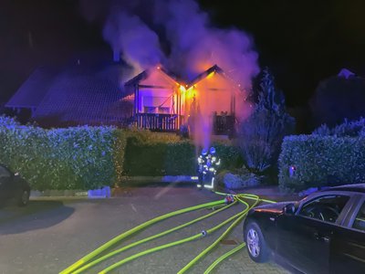 Dachstuhlbrand Mehrfamilienhaus 1