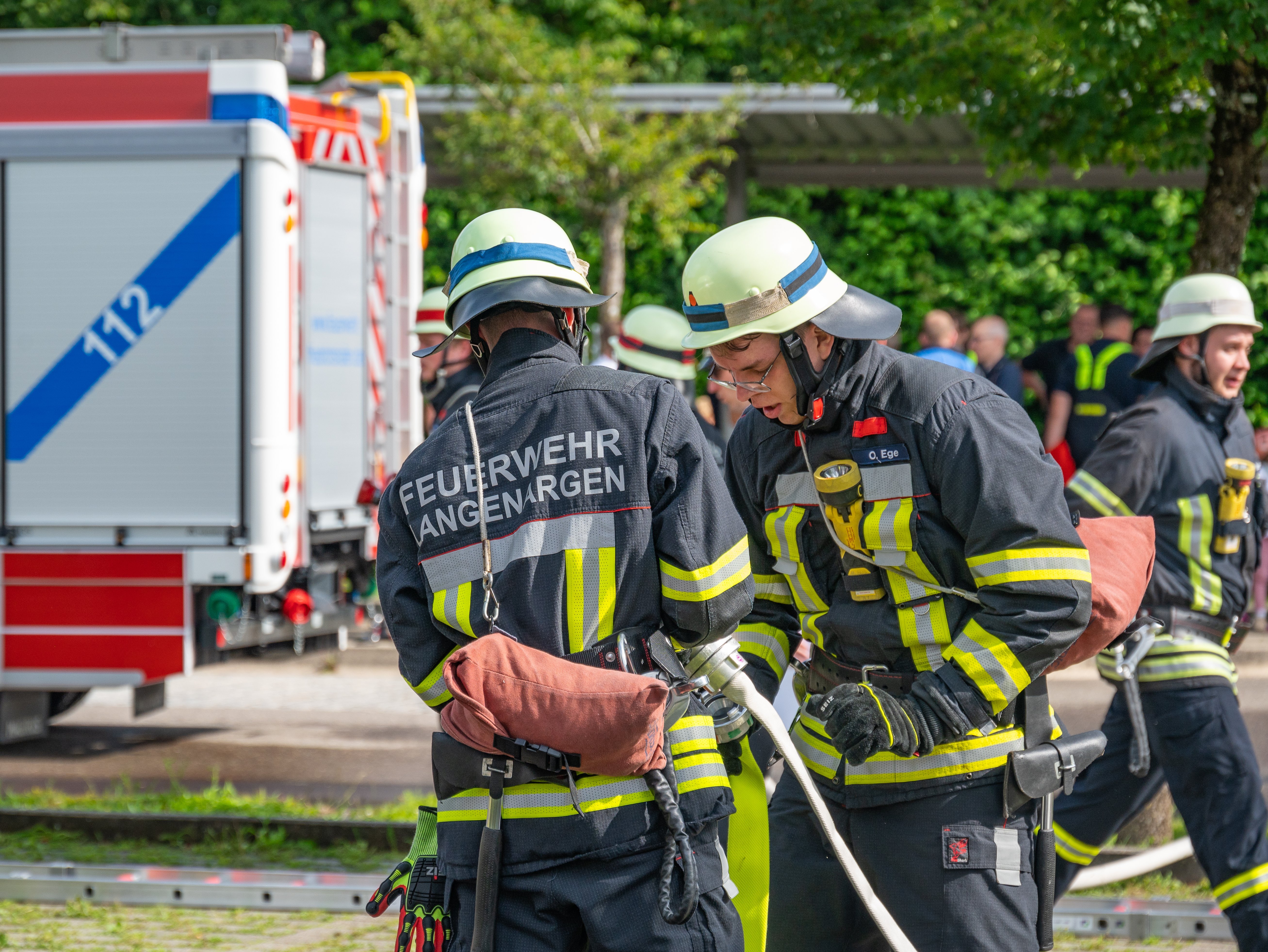 Teamwork beim Leistungsabzeichen Bronze.